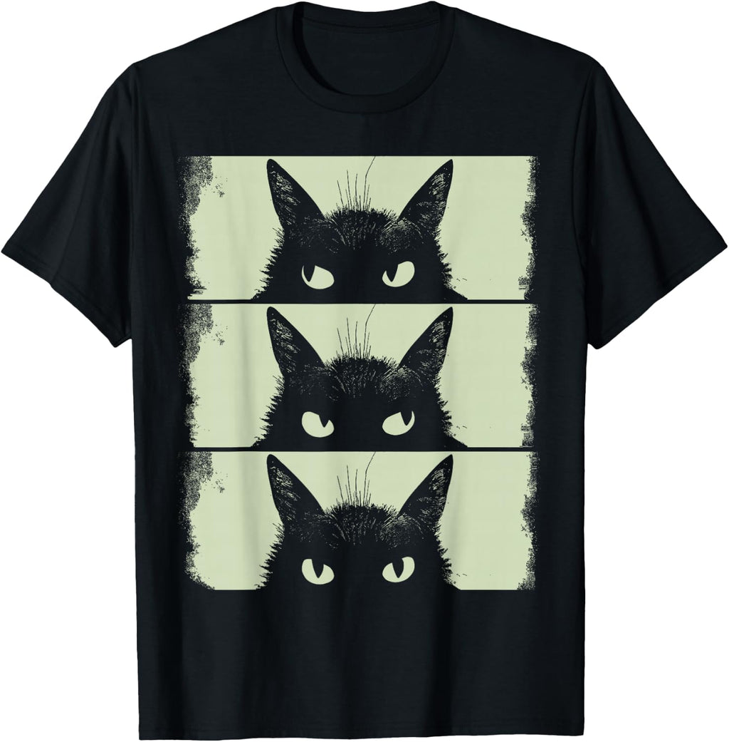 Cat Lover, Grumpy Black Kitten, Cat Mom, Cat Dad T-Shirt