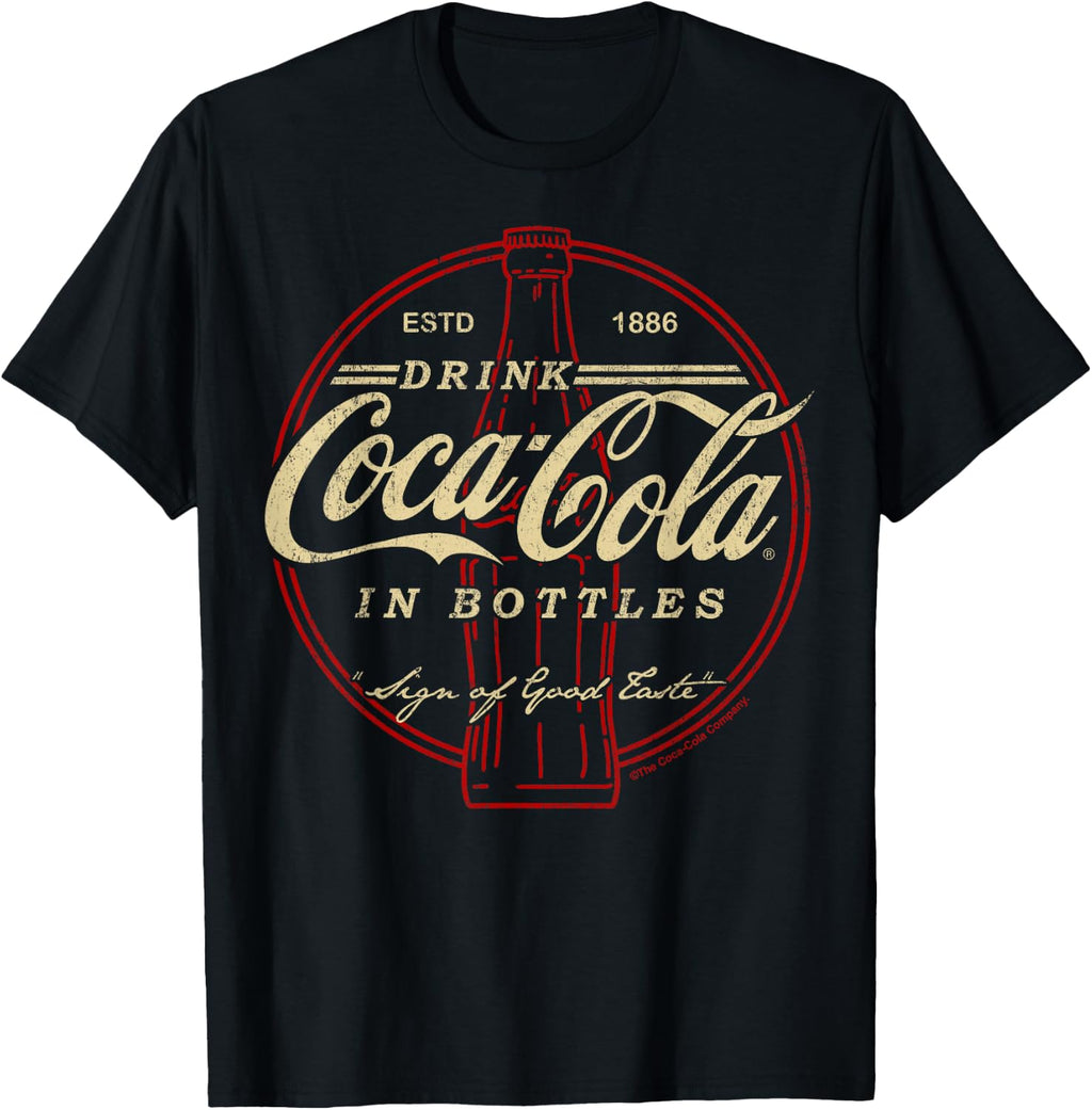 Coca-Cola Drink In Bottles Vintage Logo T-Shirt