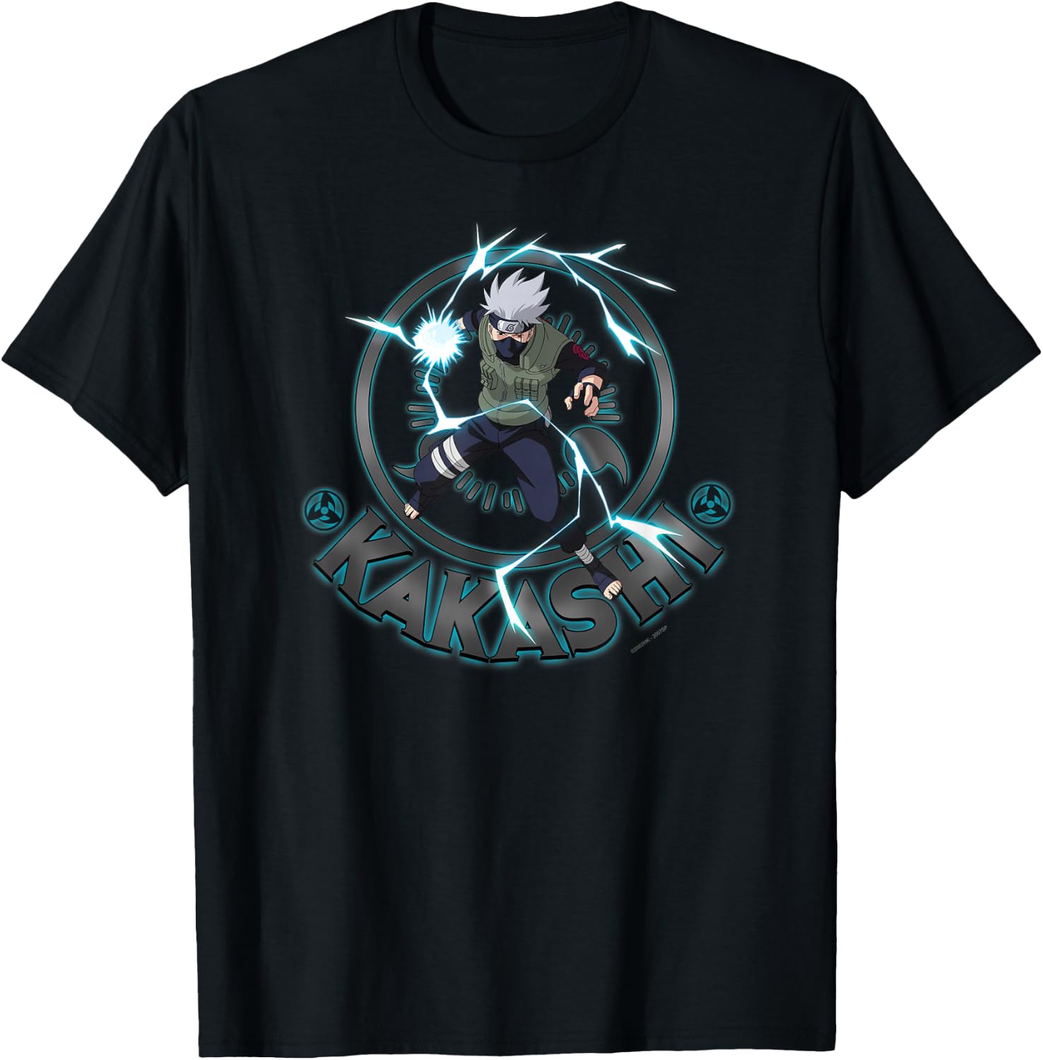 Naruto Shippuden Kakashi Lighting Circle T-Shirt Small
