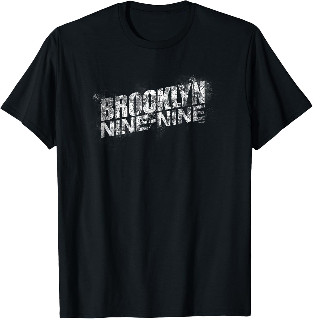 NBC Brooklyn Nine-Nine Unisex-Adult Black Logo T-Shirt, Short Sleeve, Small, Classic Fit