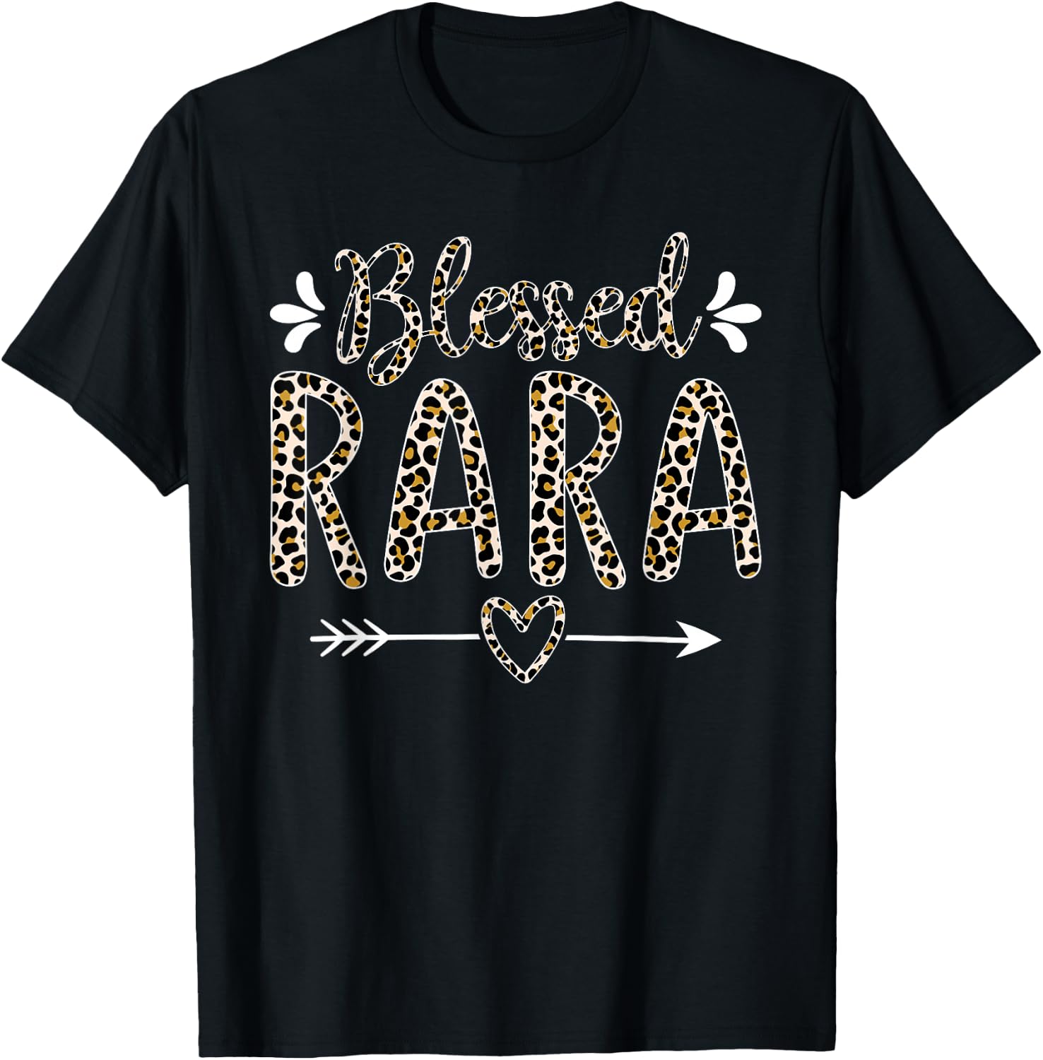 Blessed Rara Grandma Grandmother Cute Leopard Mothers Day T-Shirt