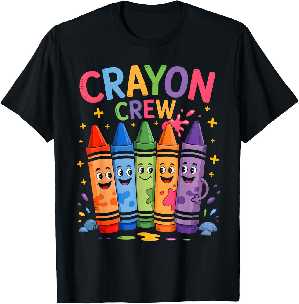 Coloring Art Drawing Color Funny Crayon Crew Halloween T-Shirt