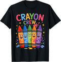 Coloring Art Drawing Color Funny Crayon Crew Halloween T-Shirt