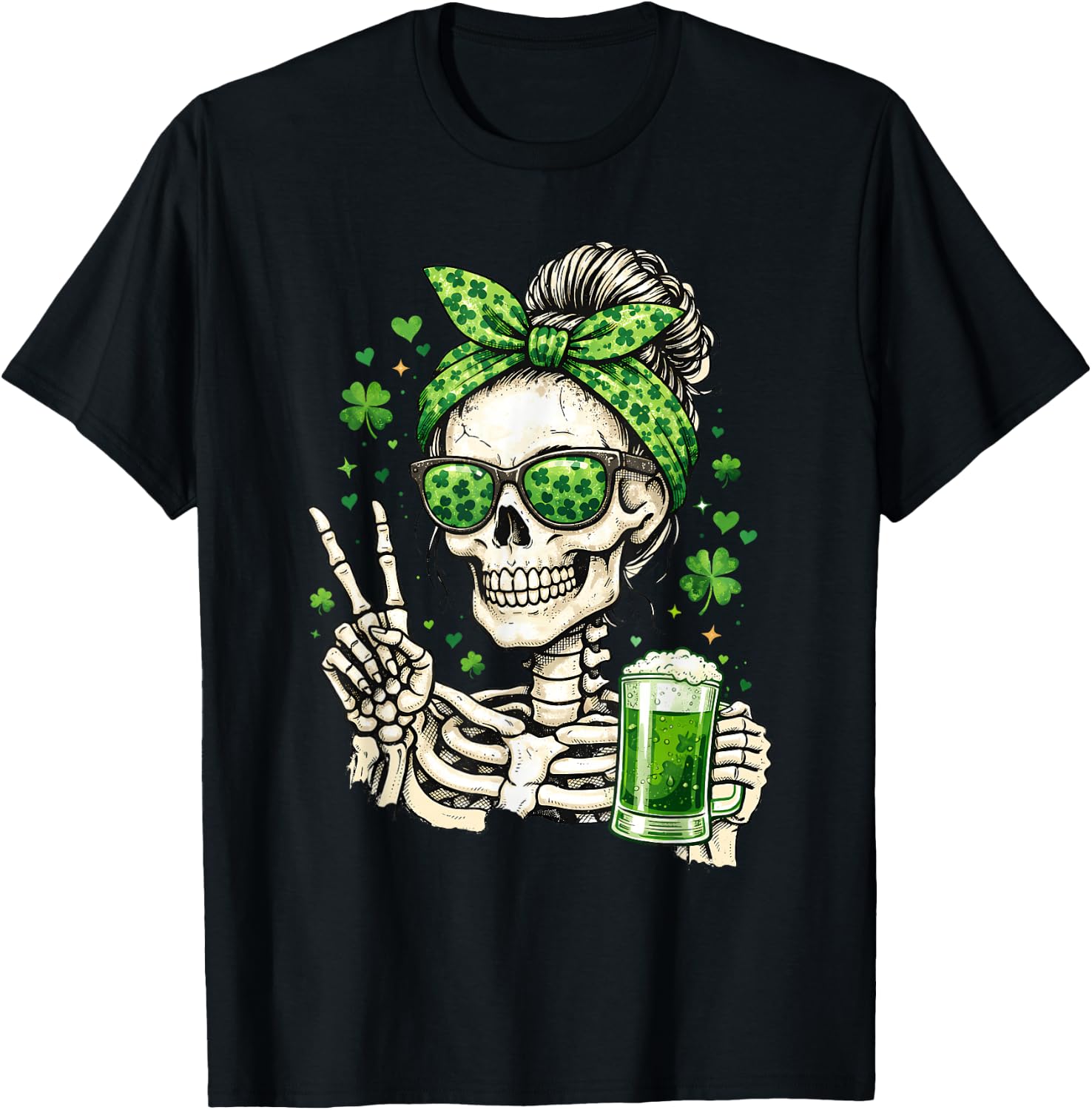 Funny Womens St Patricks Day Irish Shamrock Drinking Patty's T-Shirt