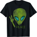 Alien Peace Cool Funny Cute UFO Lover Birthday Gift T-Shirt Small