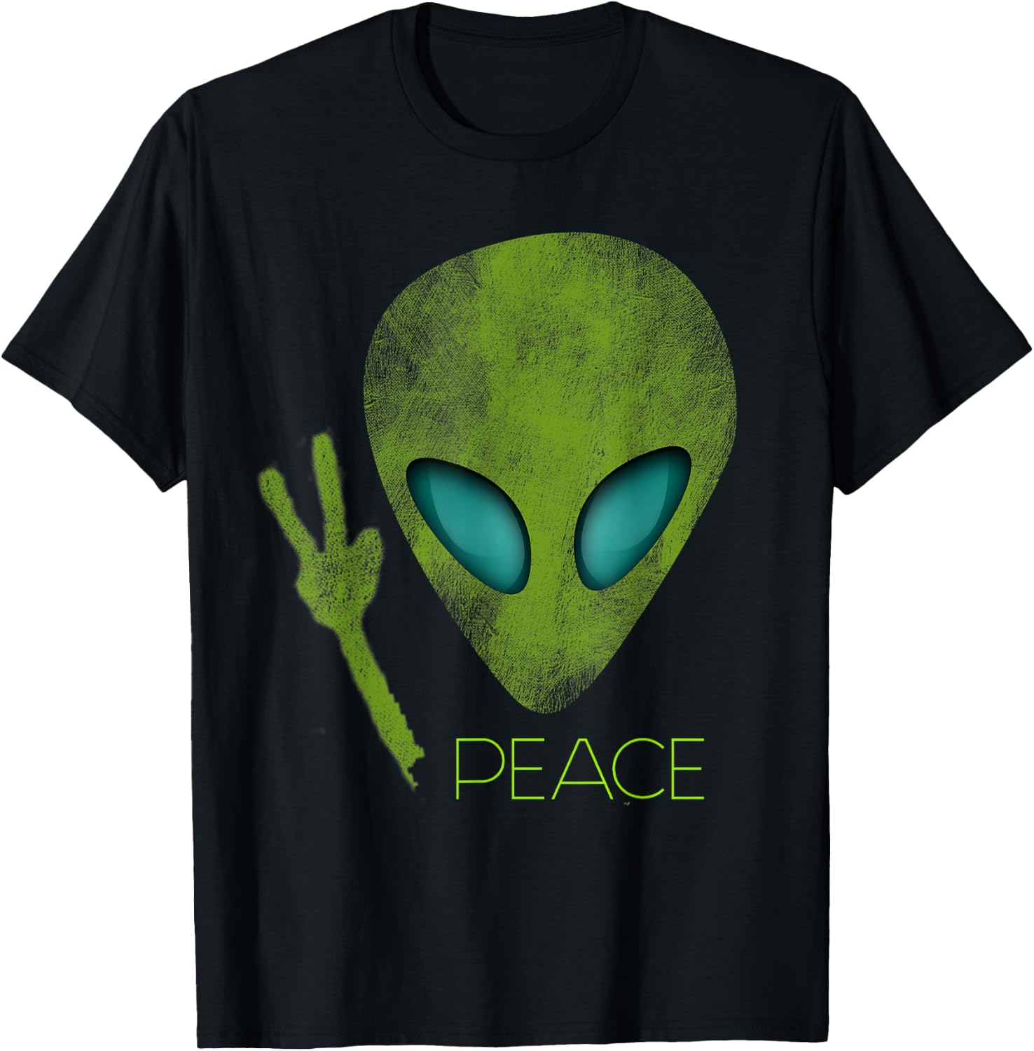 Alien Peace Cool Funny Cute UFO Lover Birthday Gift T-Shirt Small