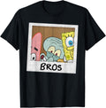 Nickelodeon mens Classic Nickelodeon Spongebob Squarepants BROS T Shirt, Black, Small US
