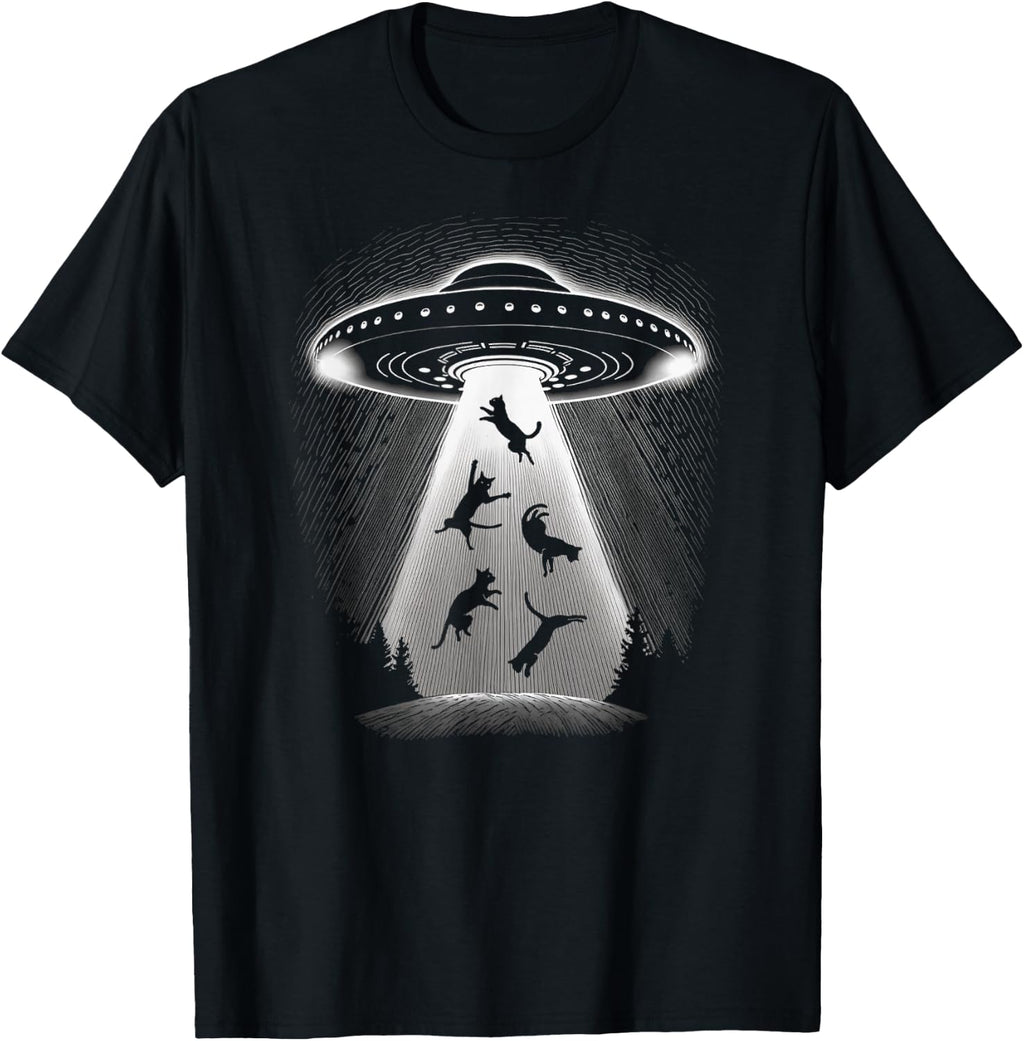 UFO Captures Kitty Cats The Only Intelligent Earth Life T-Shirt