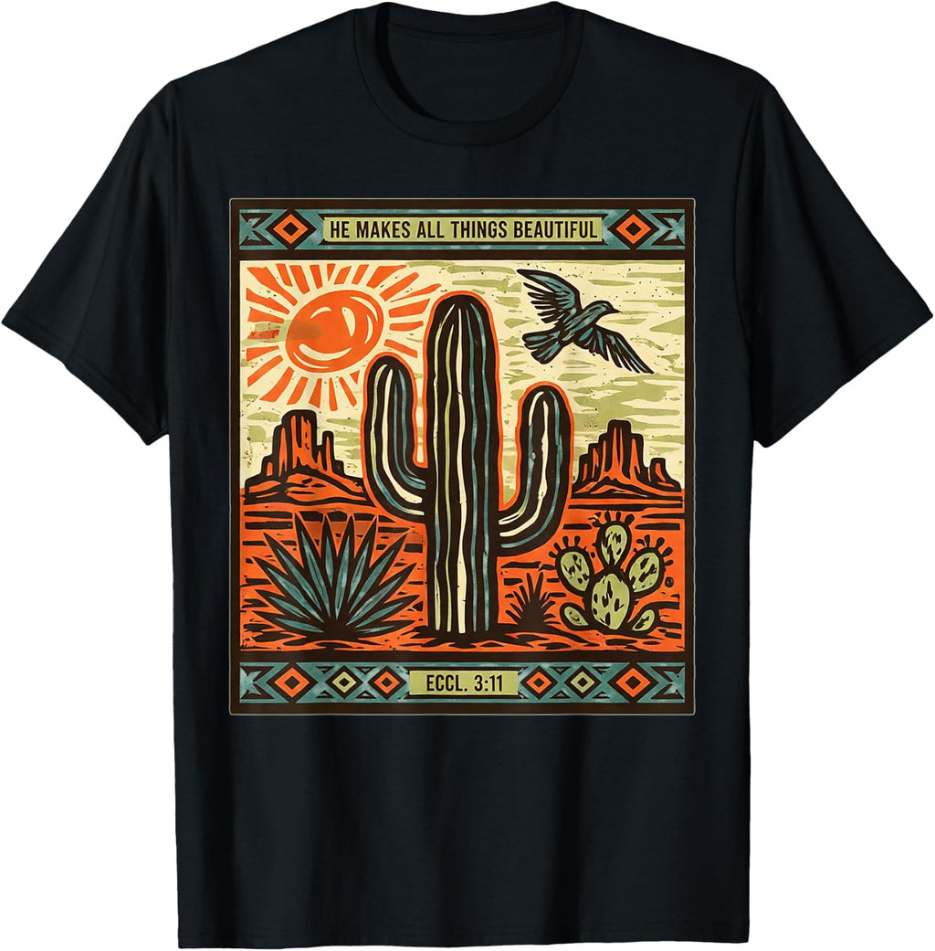 He Makes All Things Beautiful ECCL 3 11 Heather Forest T-Shirt
