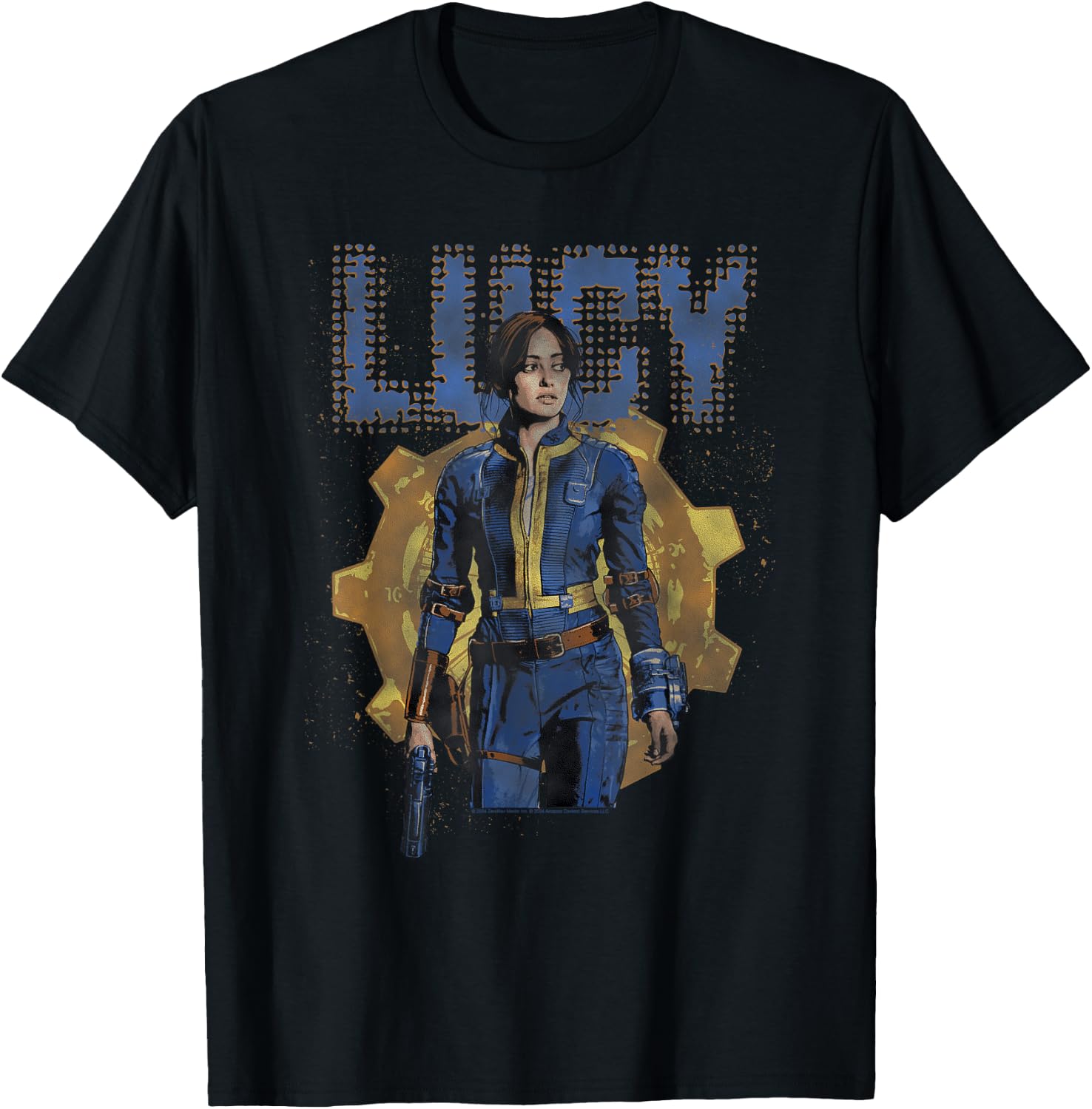 Fallout Lucy MacLean Halftone Vault 33 TV Show T-Shirt