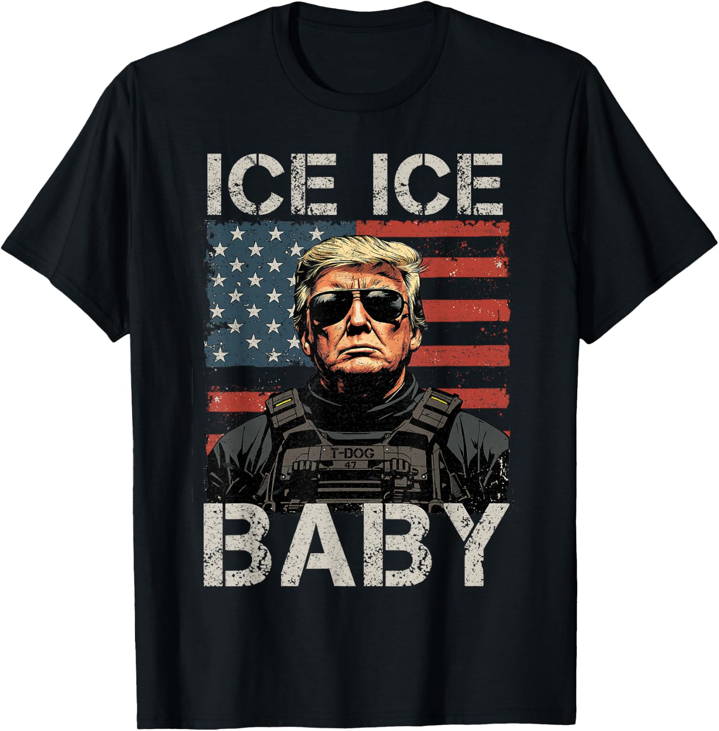 Vintage Ice Ice Baby Funny Trump Shirt Men Women T-Shirt