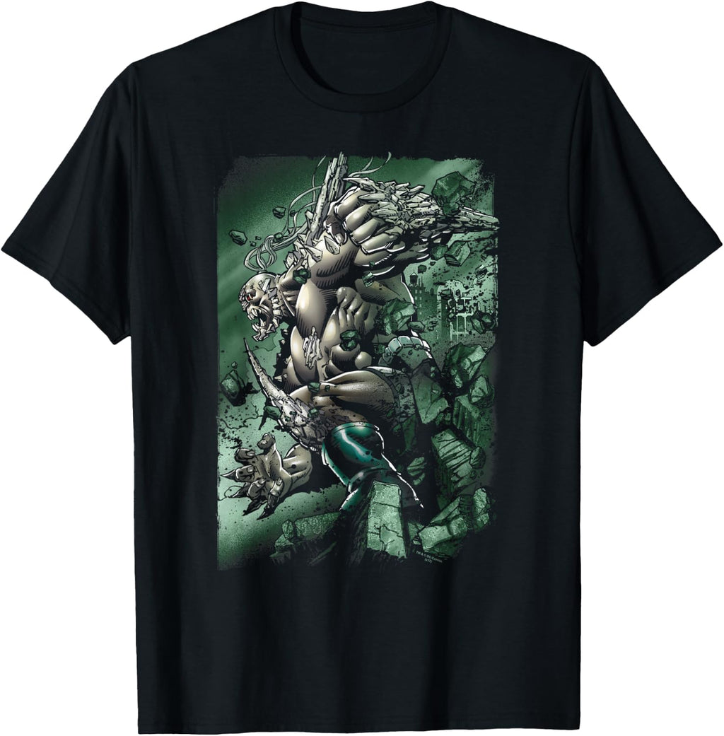 DC Comics Superman Doomsday Destruction T-Shirt - Unisex-Adults, Black, Small, Short Sleeve, Cotton Blend, T-Shirt