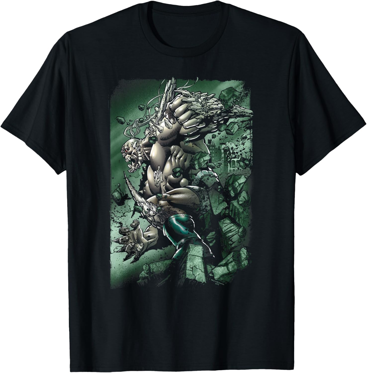DC Comics Superman Doomsday Destruction T-Shirt - Unisex-Adults, Black, Small, Short Sleeve, Cotton Blend, T-Shirt