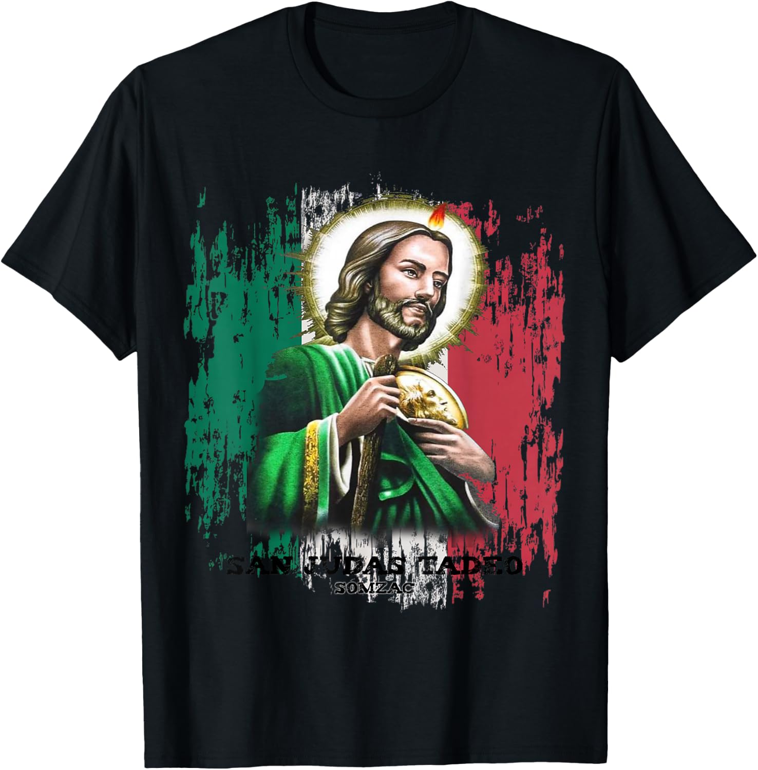 San Judas Tadeo - St. Jude Art Mexican Flag T-Shirt