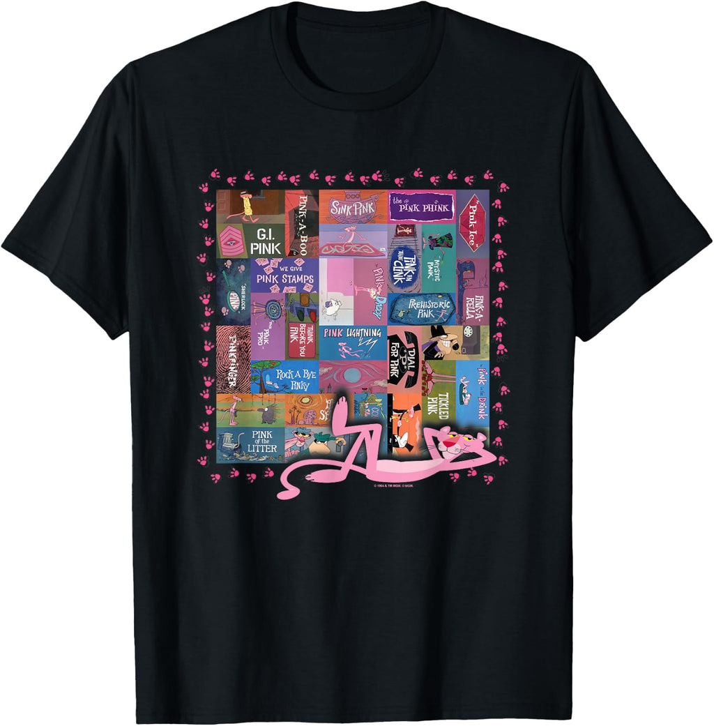 Pink Panther Vintage Titles T-Shirt Small