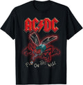 AC/DC - Fly On The Wall T-Shirt - Black, Small - Classic Fit - Unisex-Adults, Unisex-Kids - Short Sleeve - T-Shirt