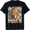 Lion Jesus is King Christian Faith Bible Verse Men Women T-Shirt