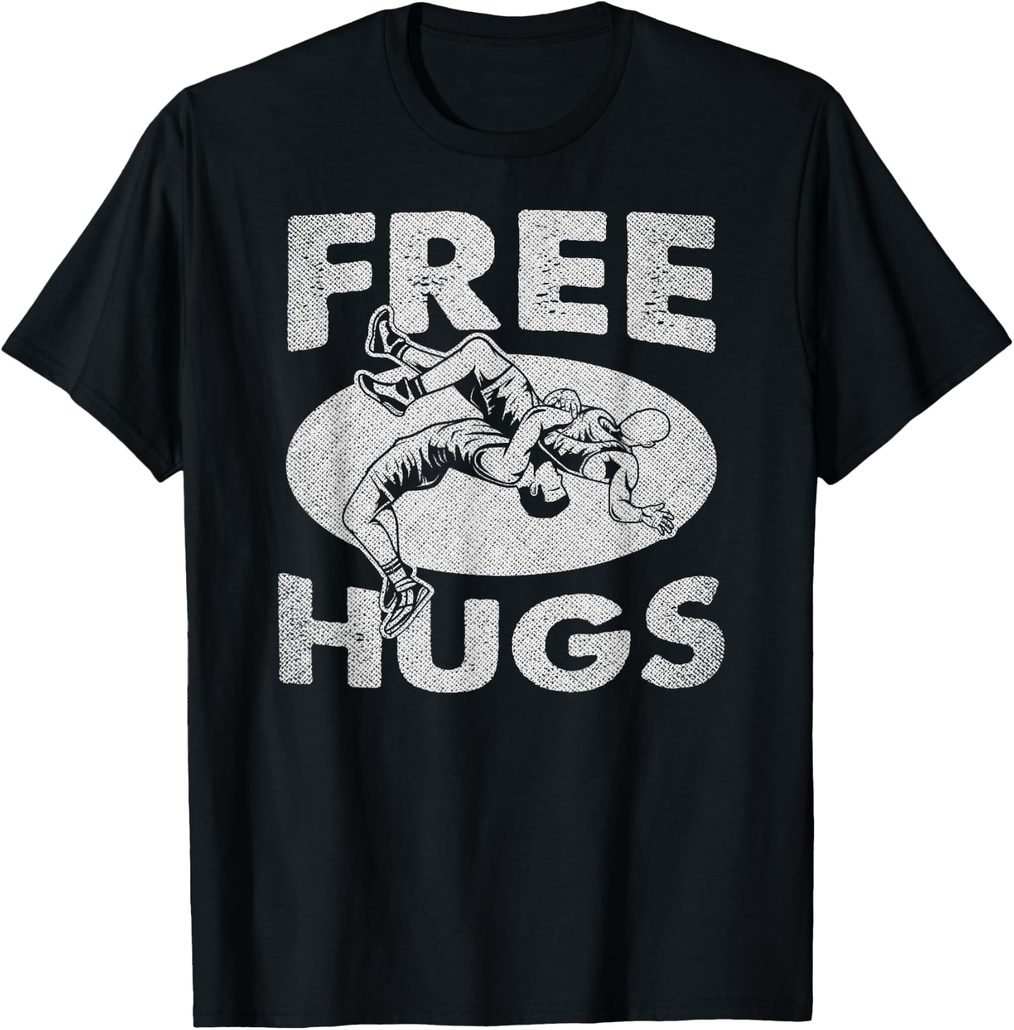Wrestling - Funny Free Hugs Wrestling T-Shirt