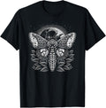 Moth Moon Night Sky Folkloric Wiccan Nature Goth Version 2 T-Shirt