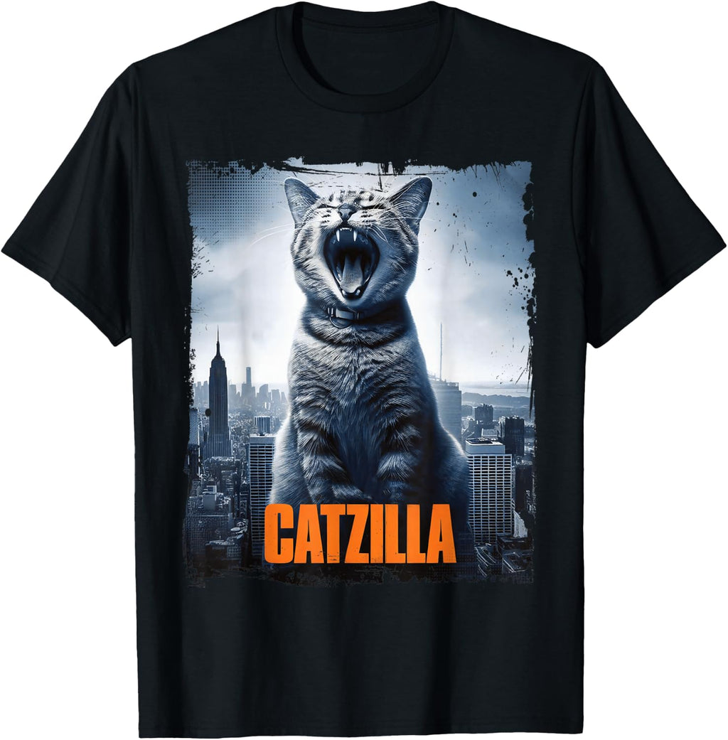 Monster Catzilla Parody Cat for Cats Lover Cat Mom Cat Dad T-Shirt