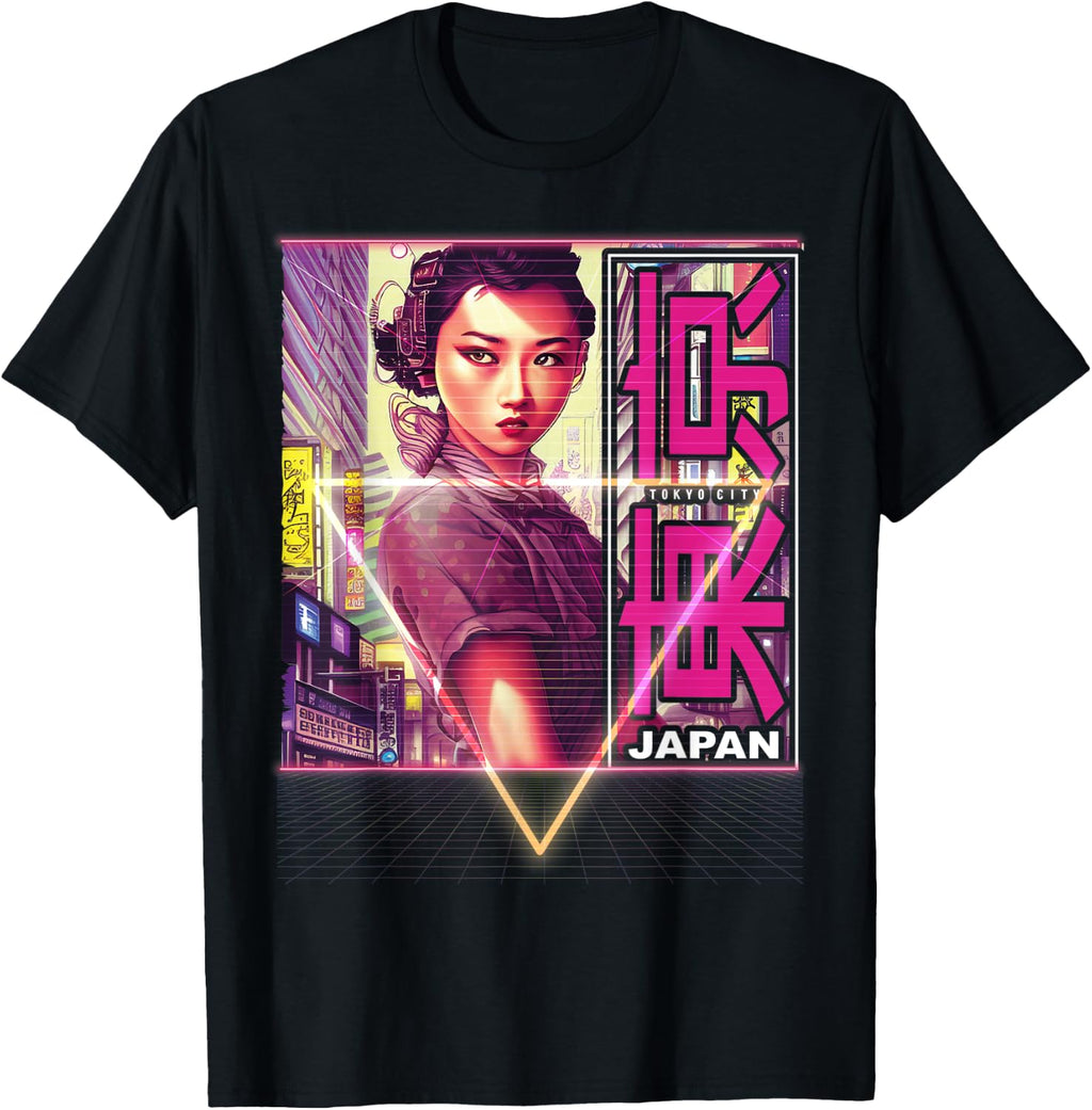 Retro Japanese Anime & Manga Vaporwave Waifu Vintage Tokyo T-Shirt