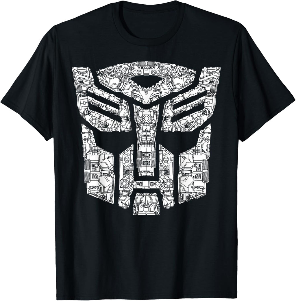 Transformers Autobots Iconic Black T-Shirt - Classic Fit, Short Sleeve