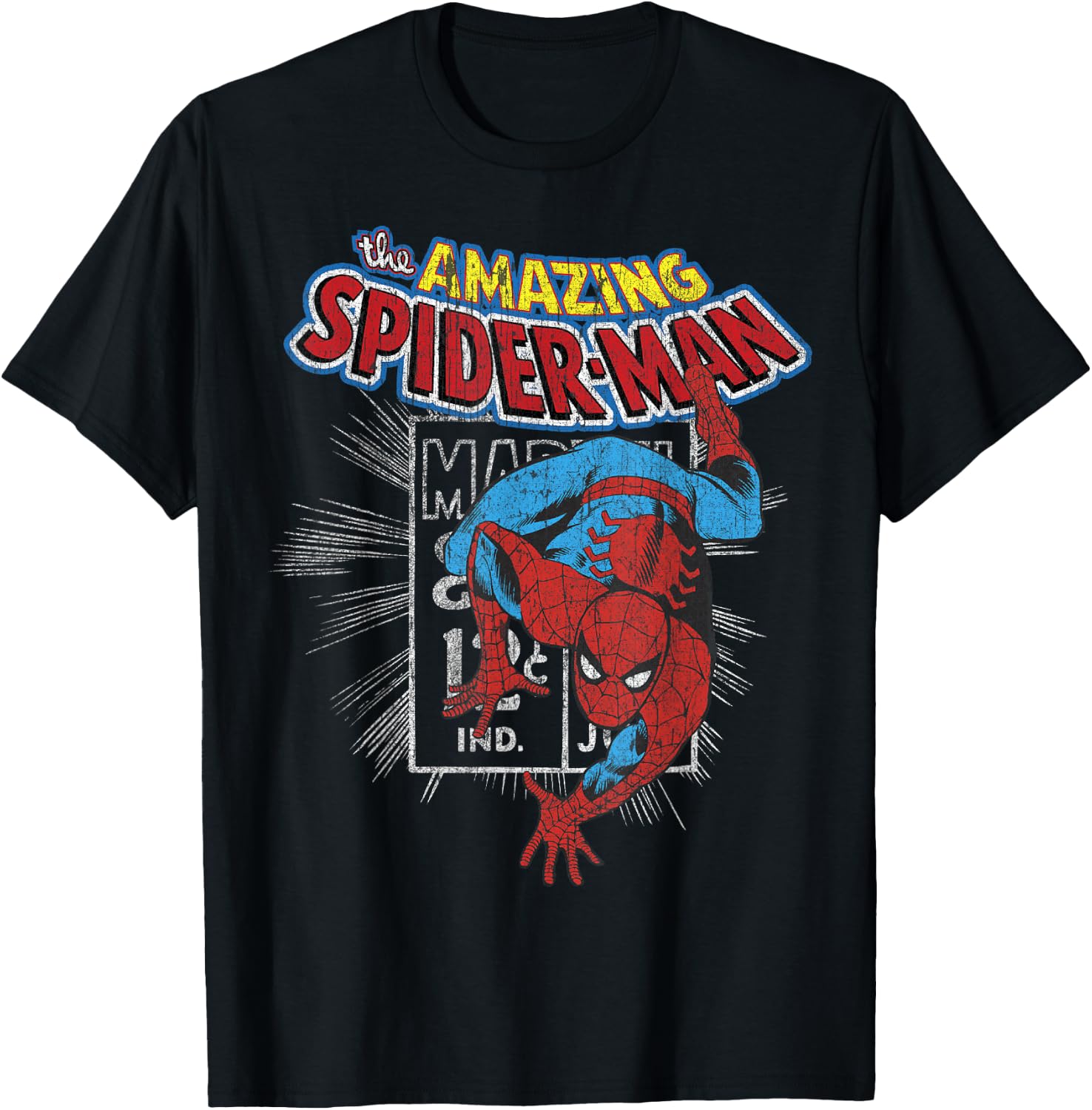 Marvel The Amazing Spider-Man Vintage Comic Poster Graphic Tees T Shirts for Men and Women