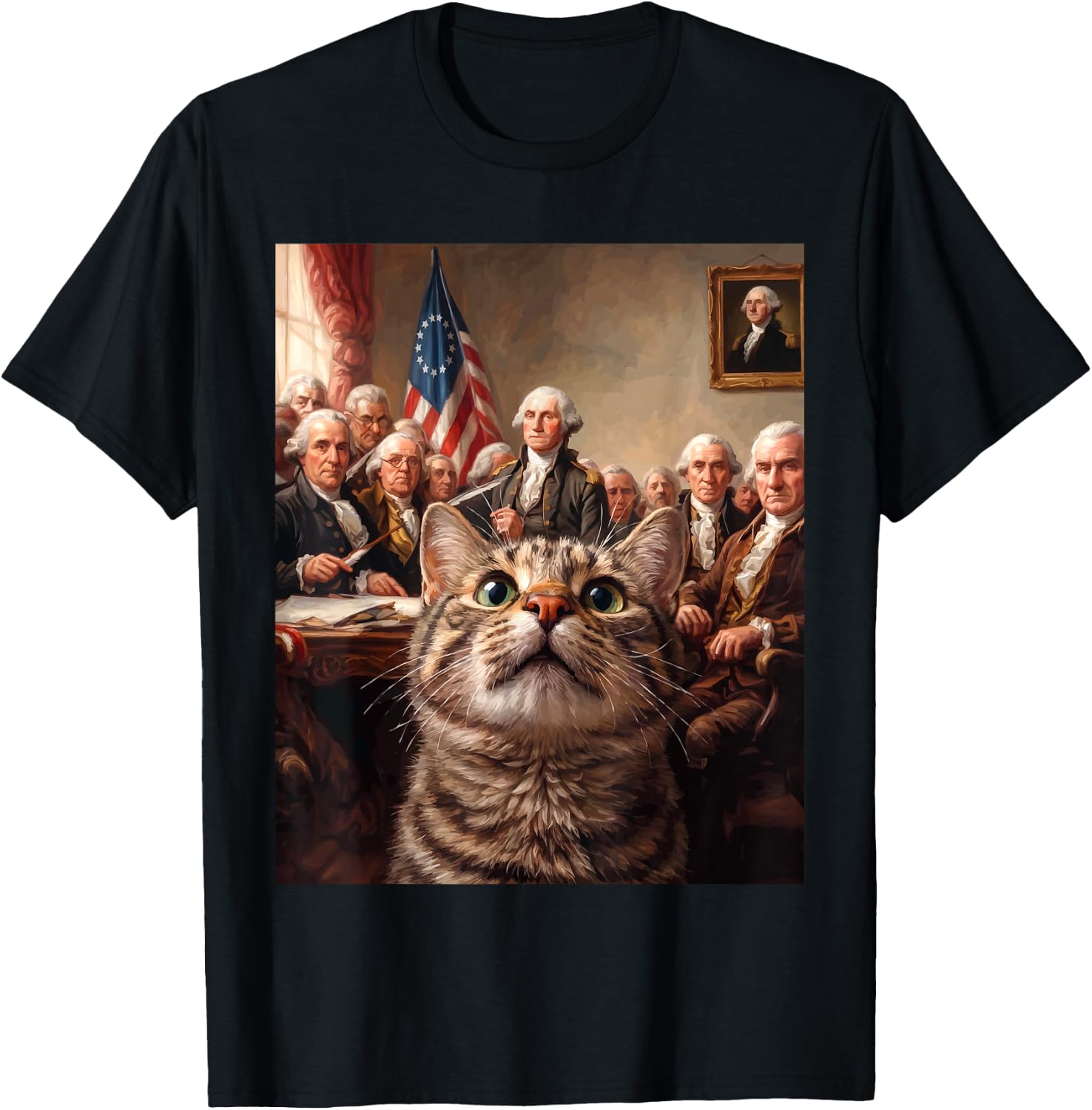 Declaration of Independence Cat Selfie 4th of July T-Shirt