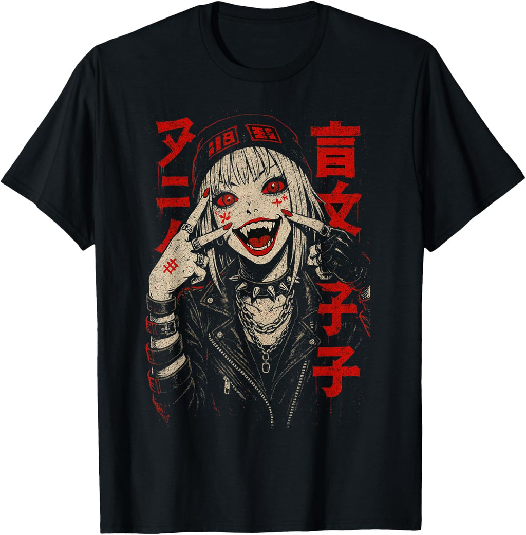 Japanese Streetwear Futuristic Retro Techwear | Anime Manga T-Shirt