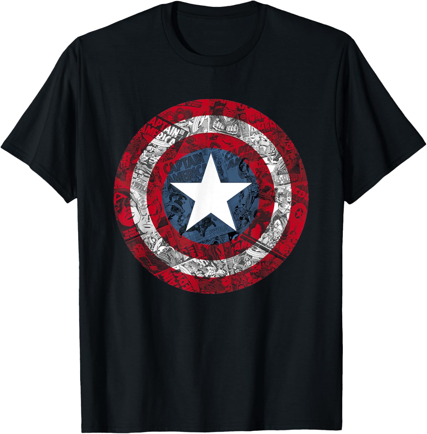 Marvel Captain America Avengers Shield Comic T-Shirt