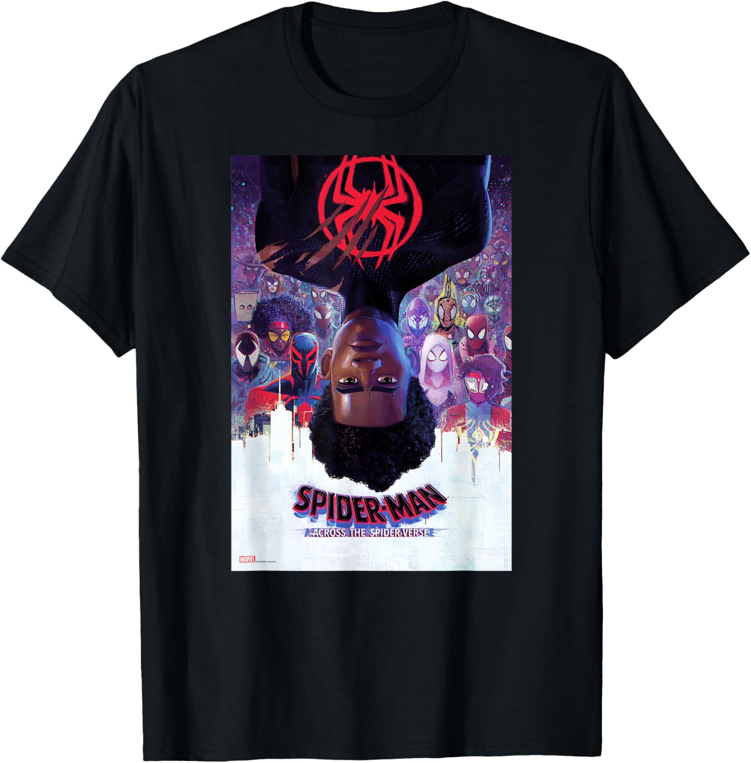 Marvel Spider-Man: Across The Spider-Verse Theatrical Poster T-Shirt