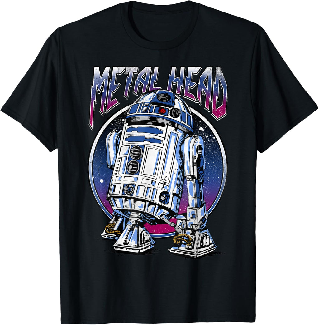 Star Wars R2D2 Metal Head Vintage Disney+ T-Shirt