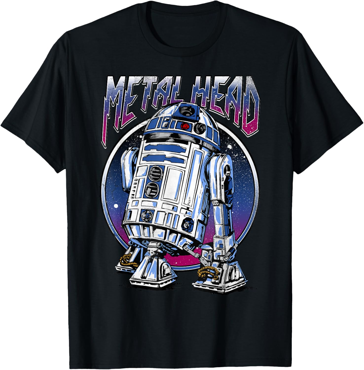 Star Wars R2D2 Metal Head Vintage Disney+ T-Shirt