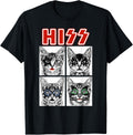 Retro Cat Rock Music Concert Band Men Kids Women Funny Cat T-Shirt