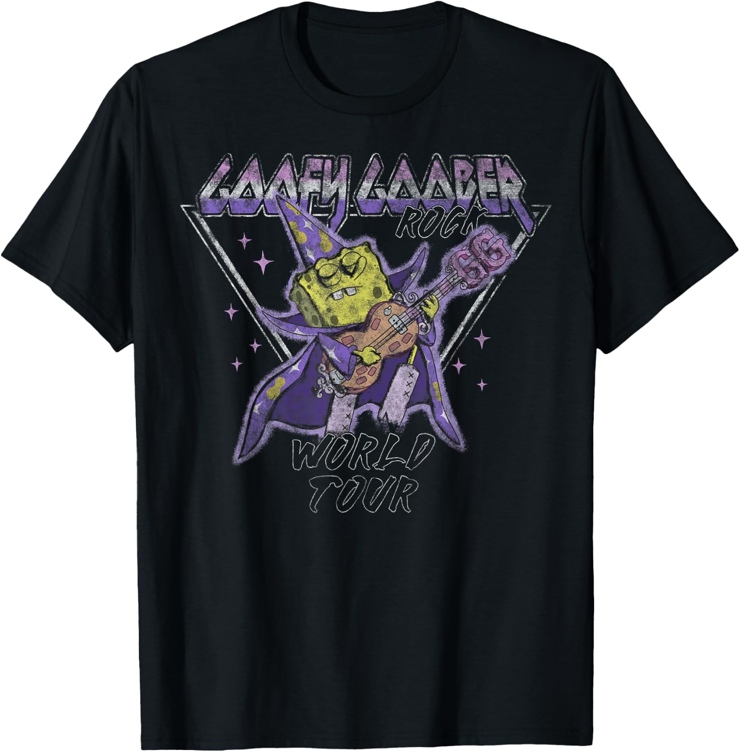 Spongebob Squarepants Goofy Goober Rock World Tour T-Shirt Small