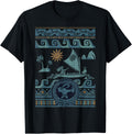 Disney Moana Stitch Ocean Voyage Pattern Ugly Sweater Style T-Shirt