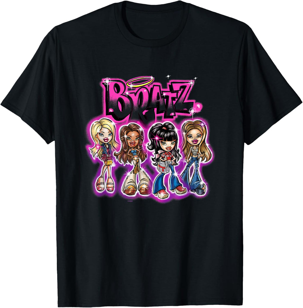 Bratz Dolls with Style Group Shot Retro Big Chest Poster T-Shirt