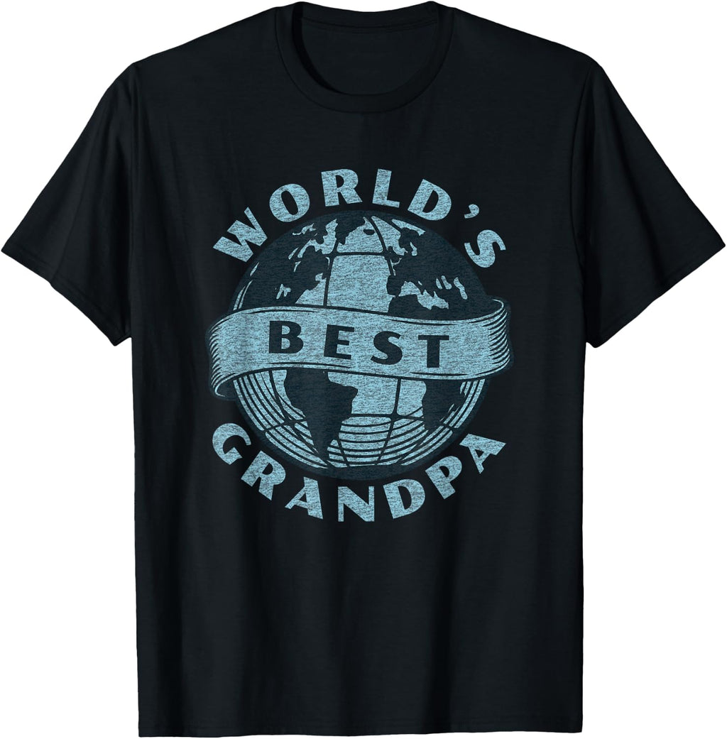 World's Best Grandpa Funny Vintage Graphic T-Shirt