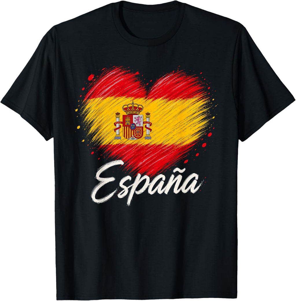 Espana Heart Flag Spain Pride T-Shirt