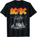 AC/DC Classic Black Cotton T-Shirt - Hells Bells Design, Casual Fit