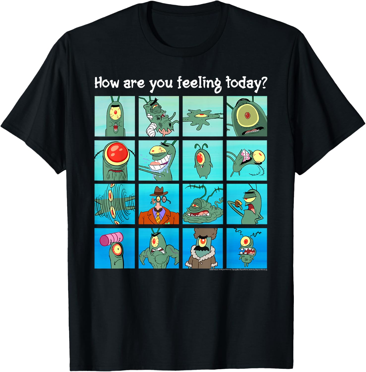 Spongebob Squarepants Plankton How are You Feeling? Cartoon T-Shirt