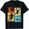 Basketball Players - Colorful Ball Hoop Sports Lover T-Shirt