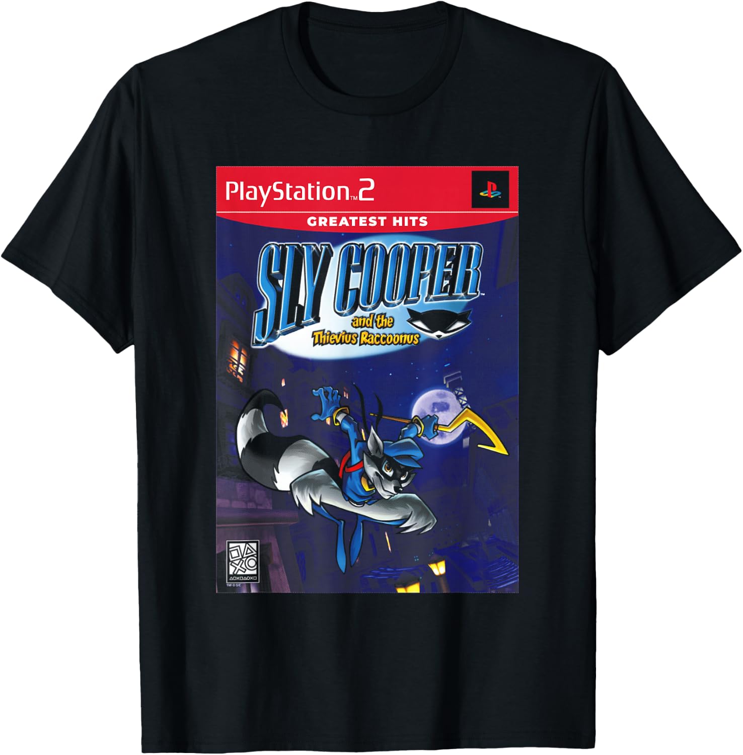PlayStation Sly Cooper and the Thievius Raccoonus Video Game T-Shirt