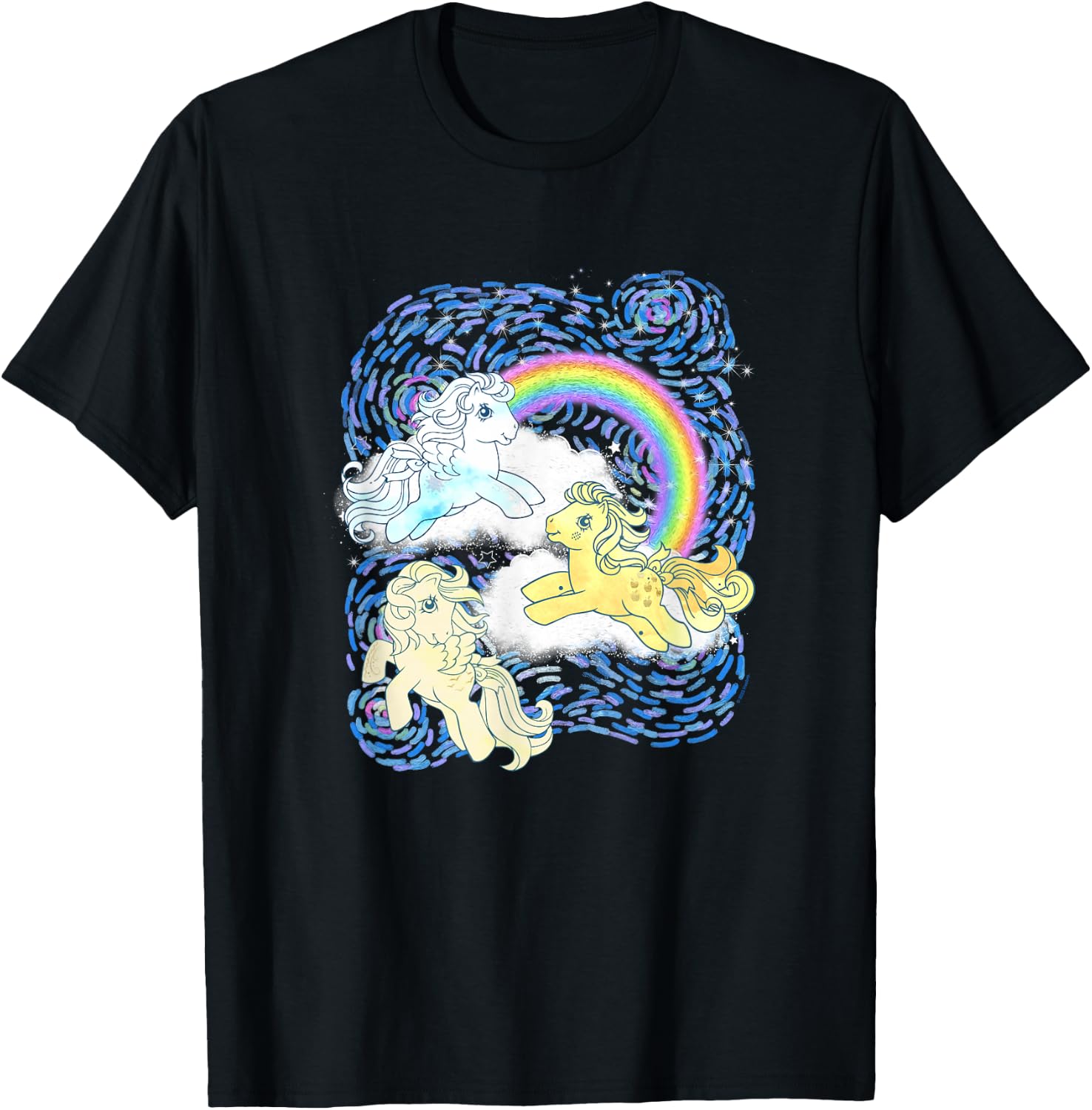 My Little Pony Classic Starry Night Inspired Retro Portrait T-Shirt
