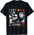De La Soul Official Collage Art T-Shirt - Men's Black Short Sleeve Crew Neck T-Shirt - Small - Music Themed - Unisex-Adults