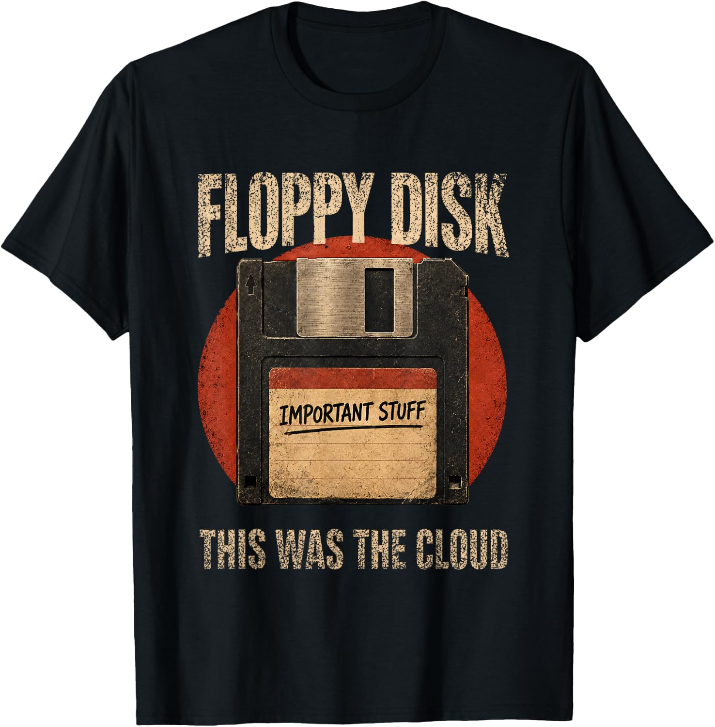 Floppy Disk Retro Computer Vintage Tech Nostalgia Graphic T-Shirt