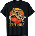 Funny Wrestling Free Hugs Wrestling Mom Men Boys Kids T-Shirt