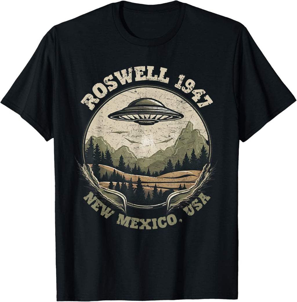 Roswell 1947 Abduction New Mexico UFO Vintage Alien Hunter T-Shirt