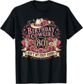 80th Birthday Cowgirl 80 Year Old Country Western Girl Women T-Shirt