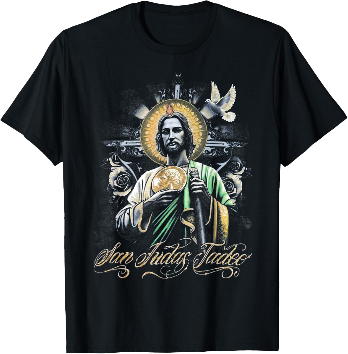 San Judas Tadeo Religious Art Catholic Saints Design T-Shirt
